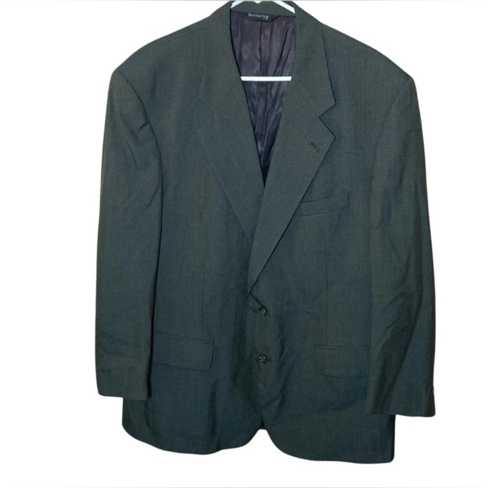 Vintage Burberrys Lord & Taylor Wool Suit Jacket Men’s Size 46R Regular Gray